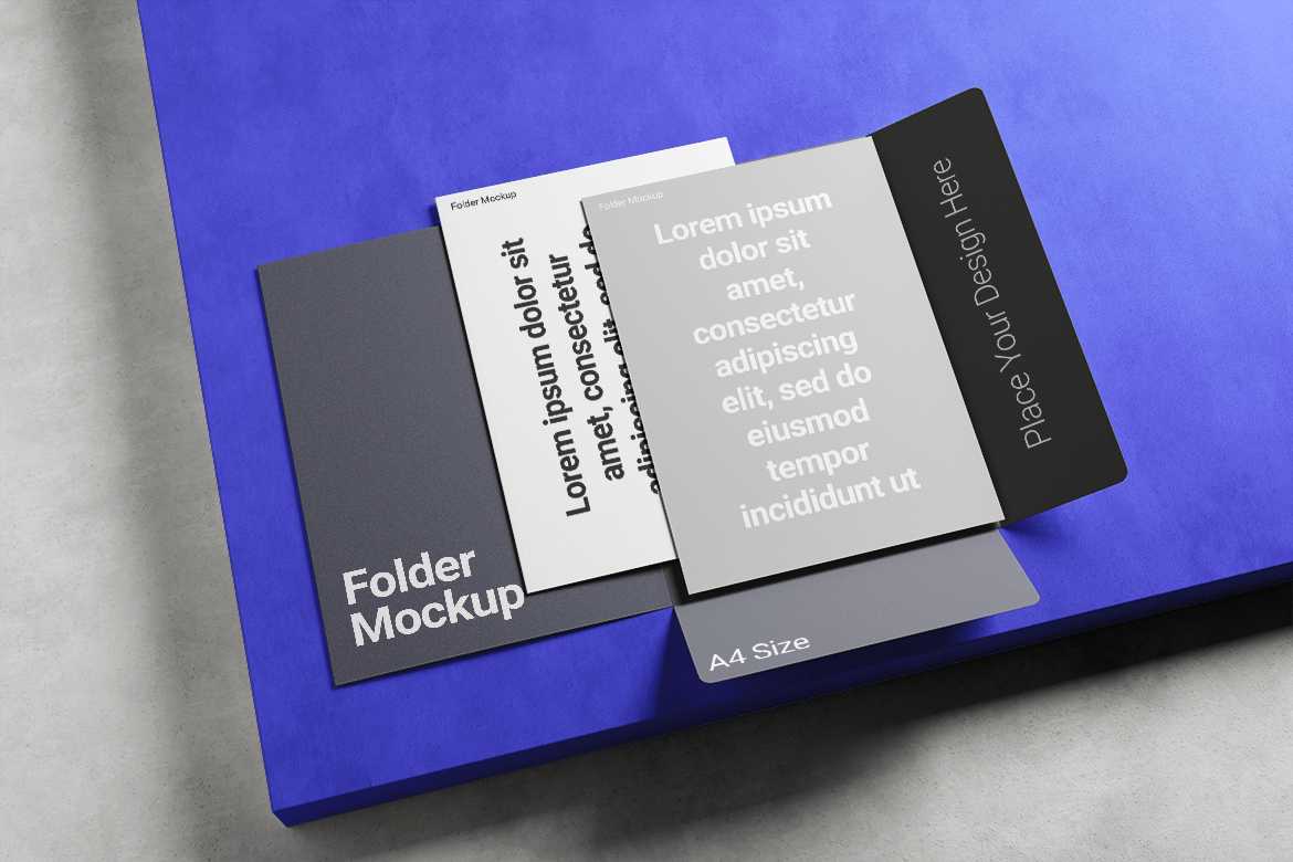 文件夹档案袋展示样机 Folder File Mockup