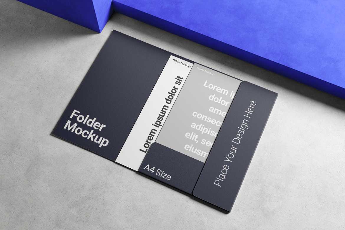 文件夹档案袋展示样机 Folder File Mockup