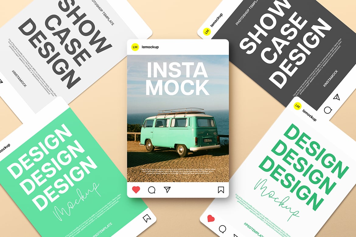 社交媒体竖版图片样机 Social Media Portrait Mockup