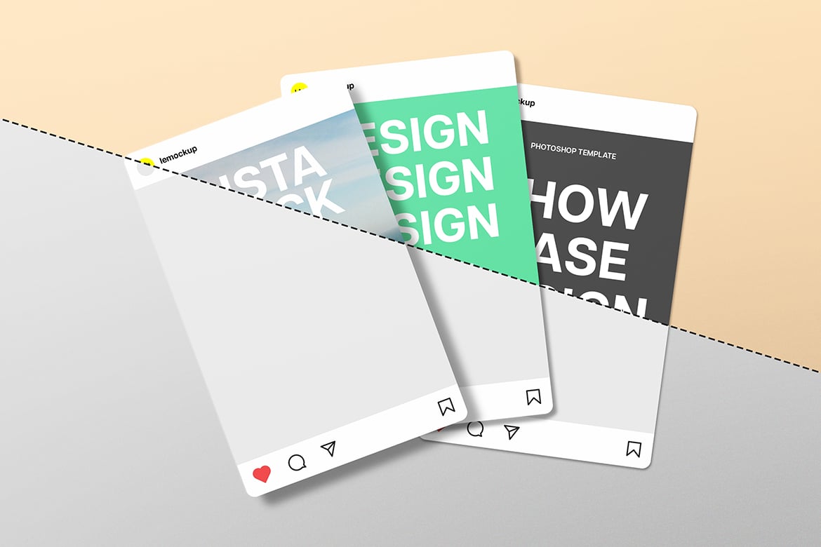 社交媒体竖版图片样机 Social Media Portrait Mockup