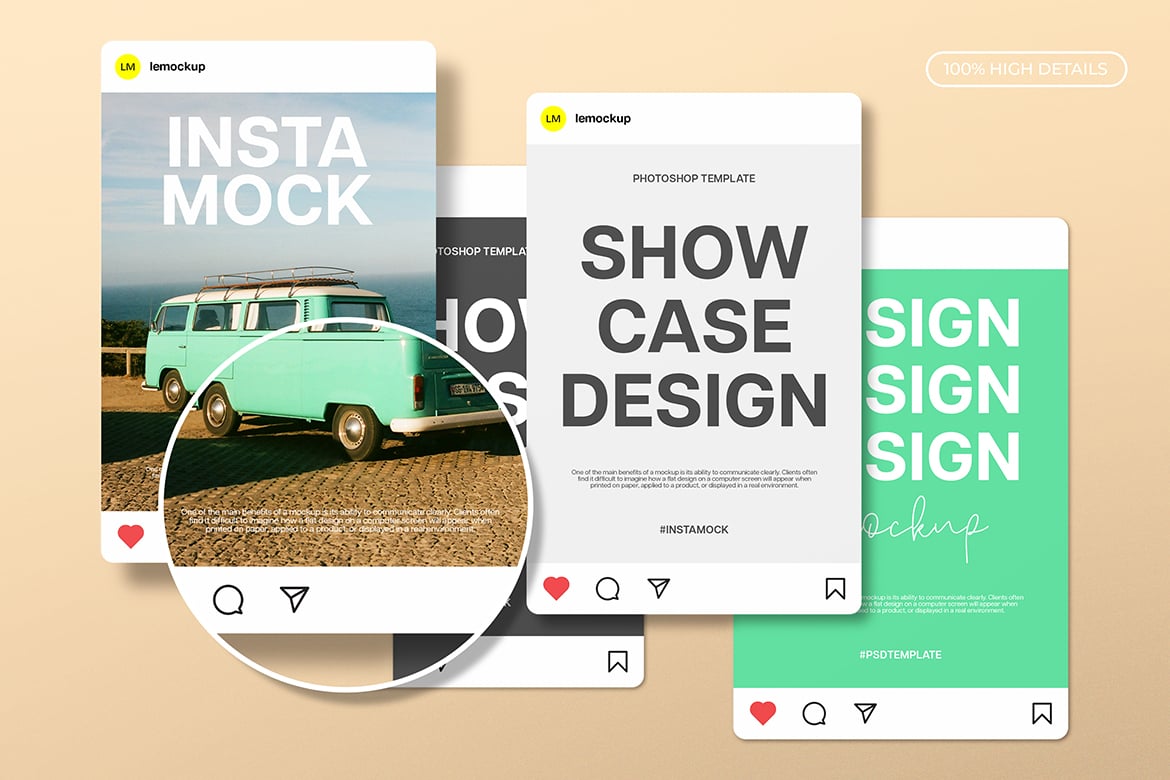 社交媒体竖版图片样机 Social Media Portrait Mockup