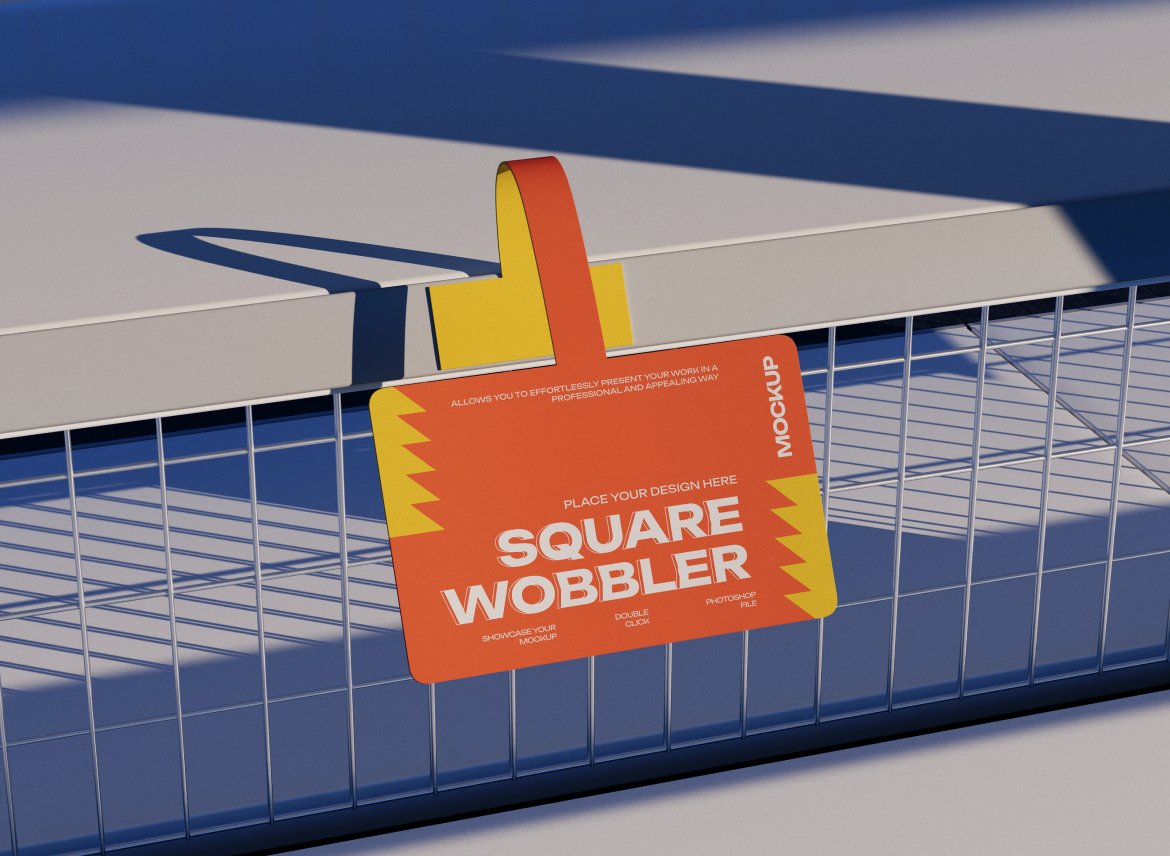 %title插图%num 货架悬挂广告牌样机 Wobbler Mockup