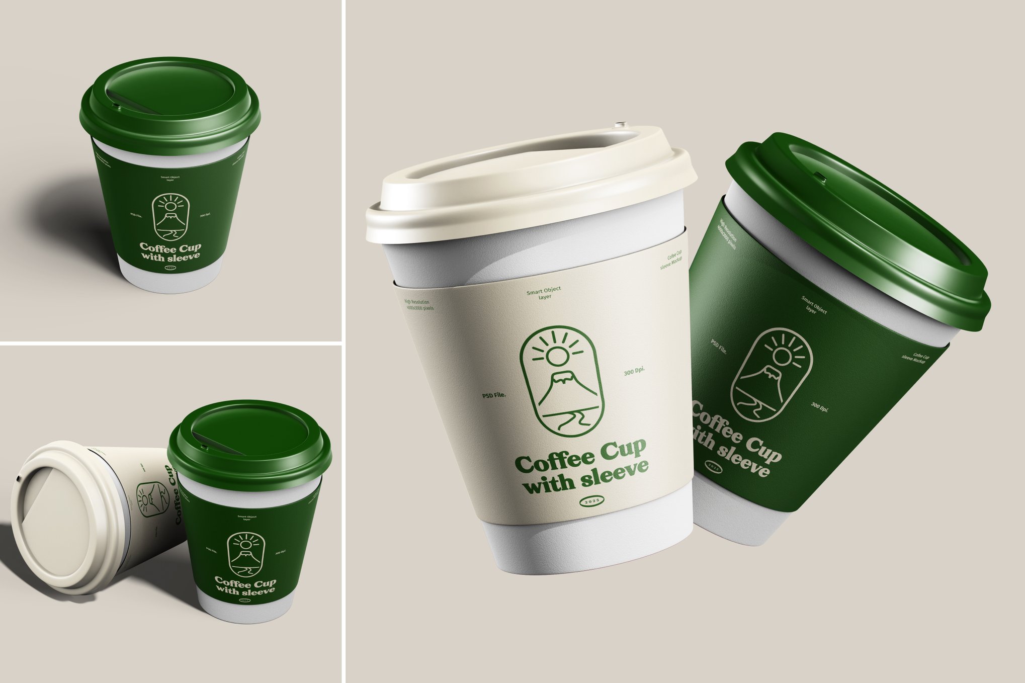 饮料咖啡杯设计样机 Coffee Cup Mockup