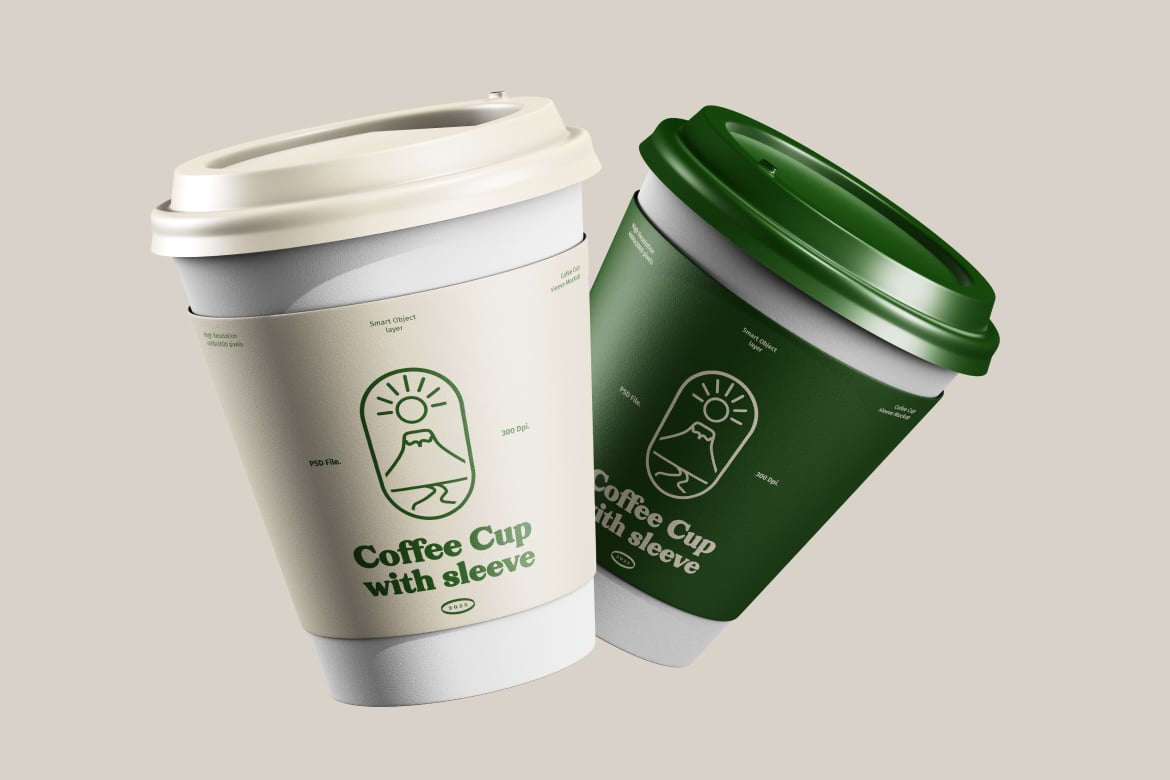 饮料咖啡杯设计样机 Coffee Cup Mockup