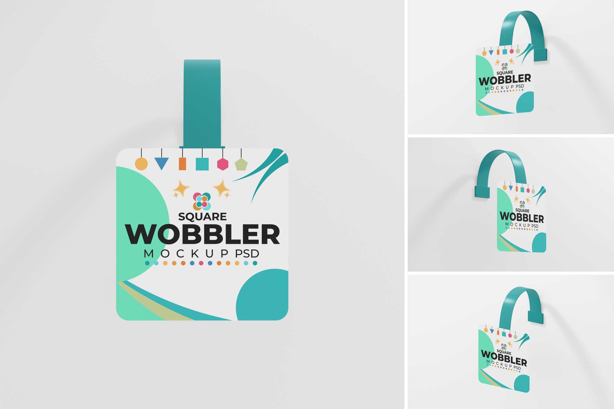 货架广告牌展示样机 Wobbler Mockup