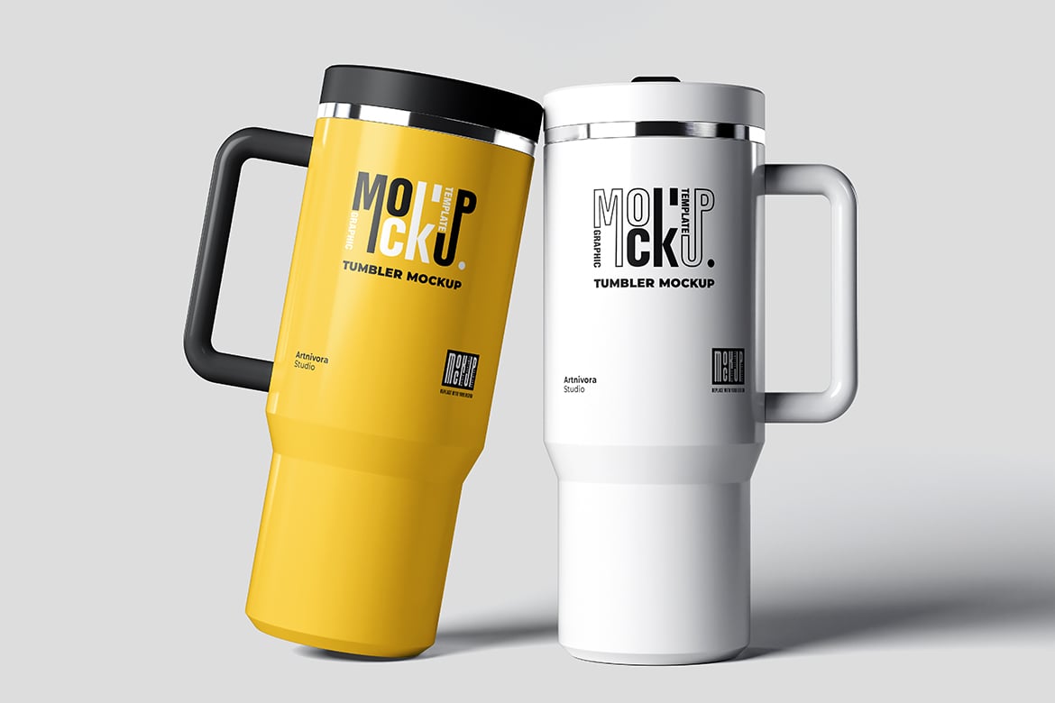 %title插图%num 水壶随行杯套装样机 Tumbler Mockup Sets