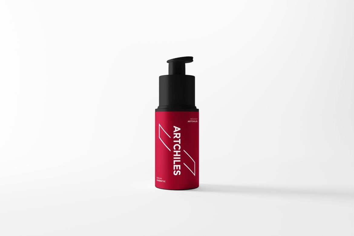 精华液瓶包装设计样机 Serum Bottle Mockup