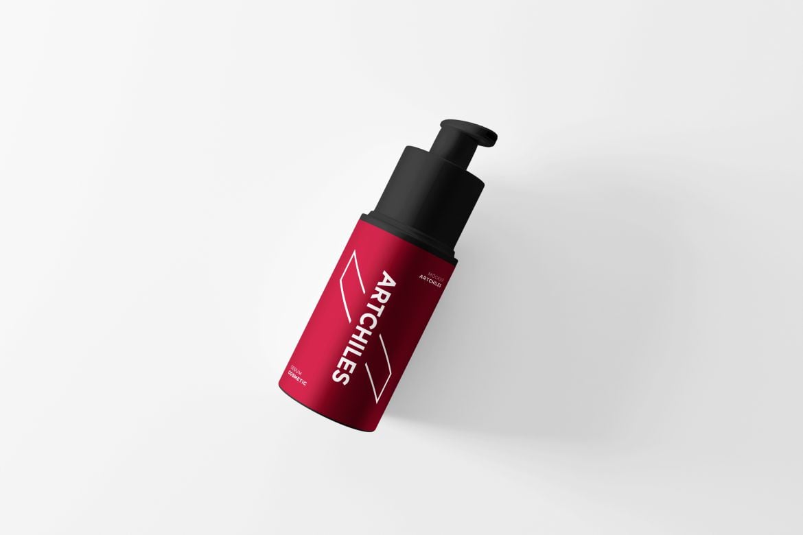 精华液瓶包装设计样机 Serum Bottle Mockup