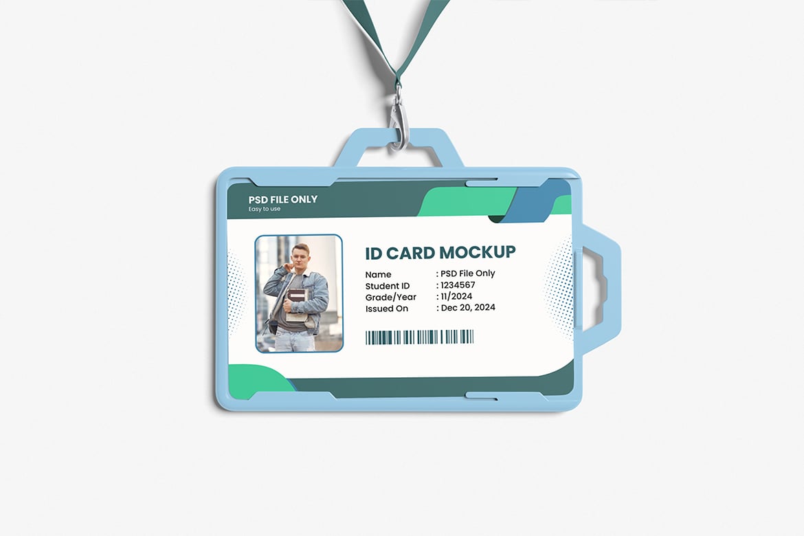 %title插图%num 横版ID卡展示样机 Horizontal ID Card Mockup
