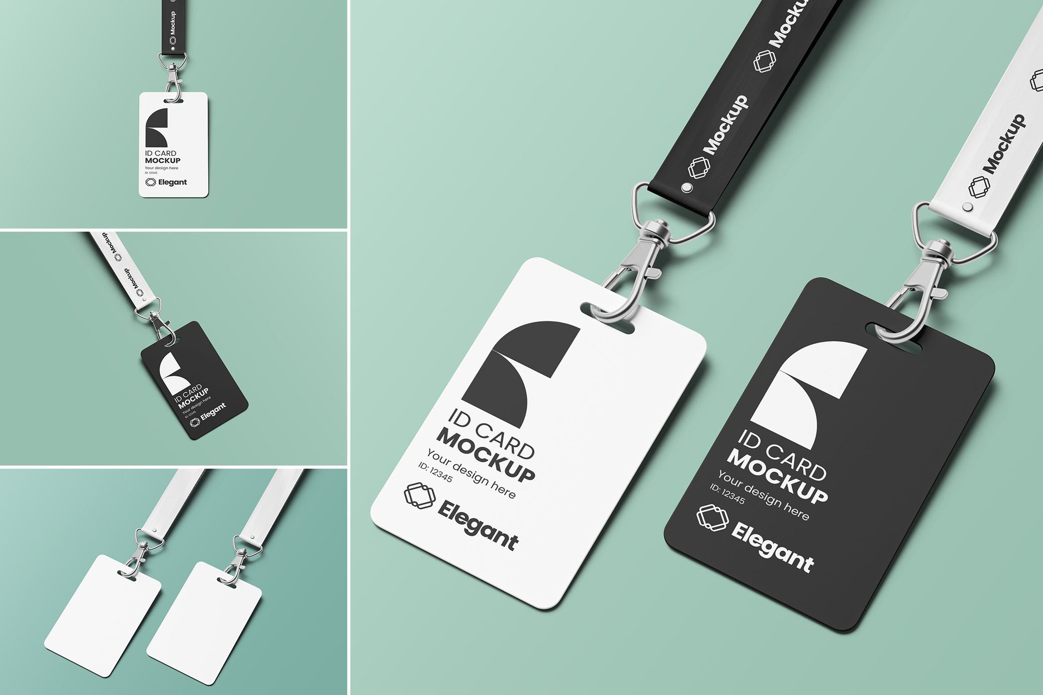 身份卡片设计样机 ID Card Mockup