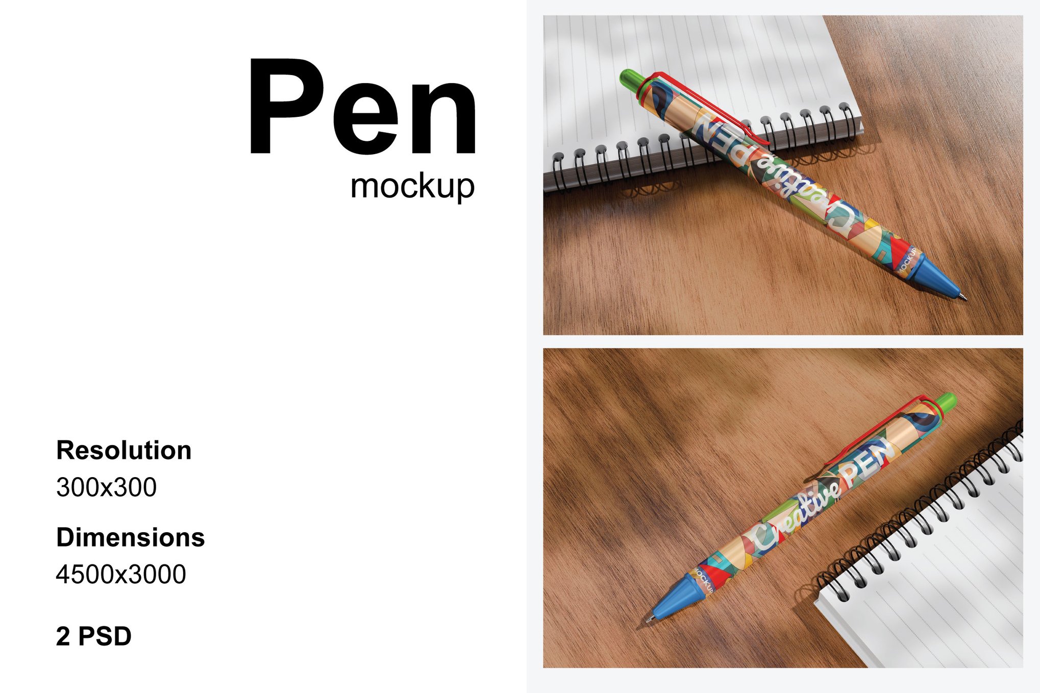 逼真笔品牌设计样机 Pen Mockup