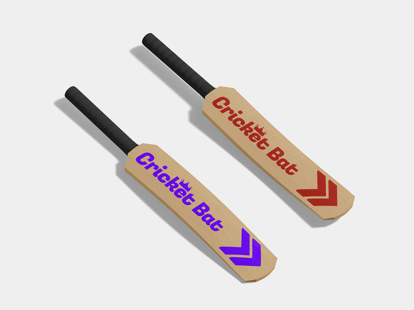 %title插图%num 板球拍品牌设计样机 Cricket Bat Mockup