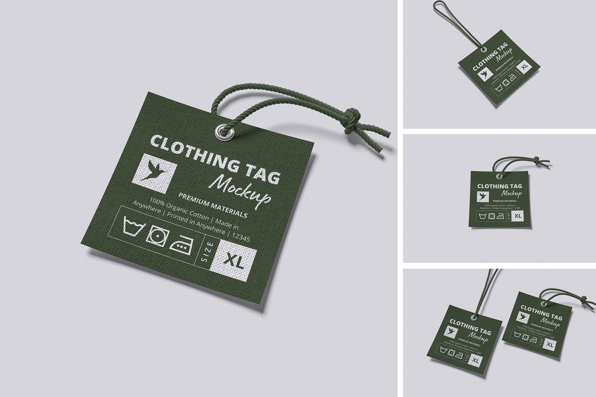 服装吊牌设计样机 Clothing Tag Mockup