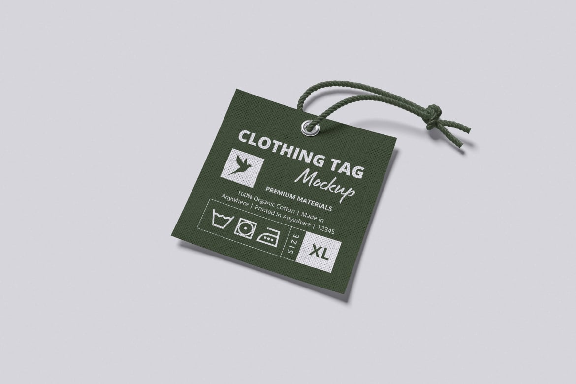服装吊牌设计样机 Clothing Tag Mockup
