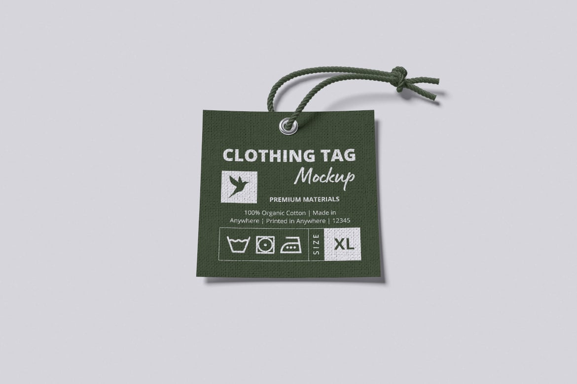 服装吊牌设计样机 Clothing Tag Mockup