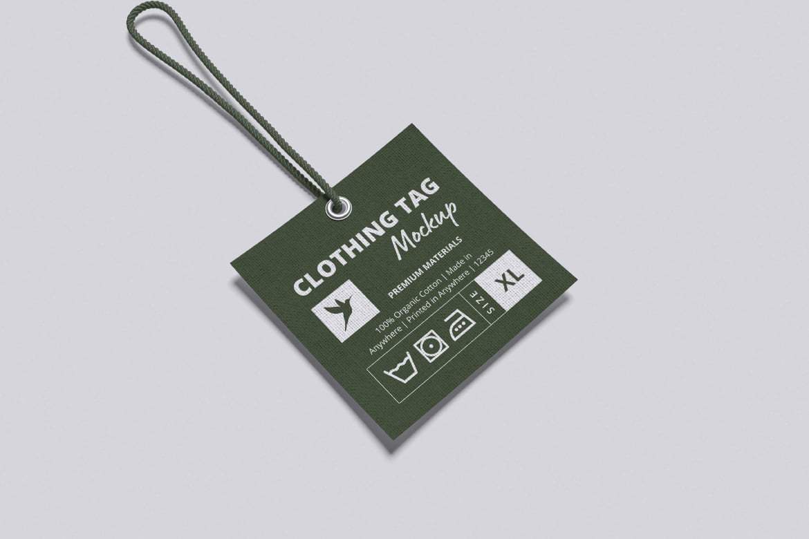 服装吊牌设计样机 Clothing Tag Mockup