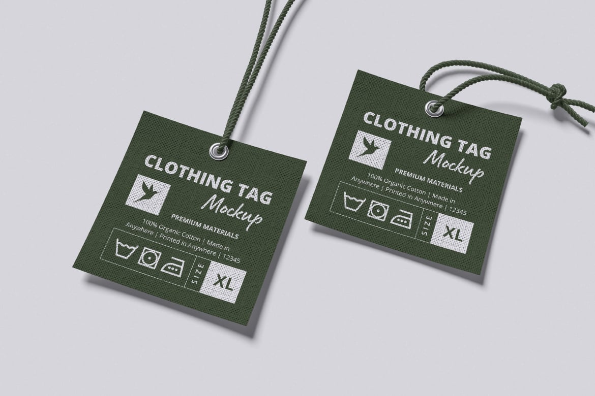 %title插图%num 服装吊牌设计样机 Clothing Tag Mockup