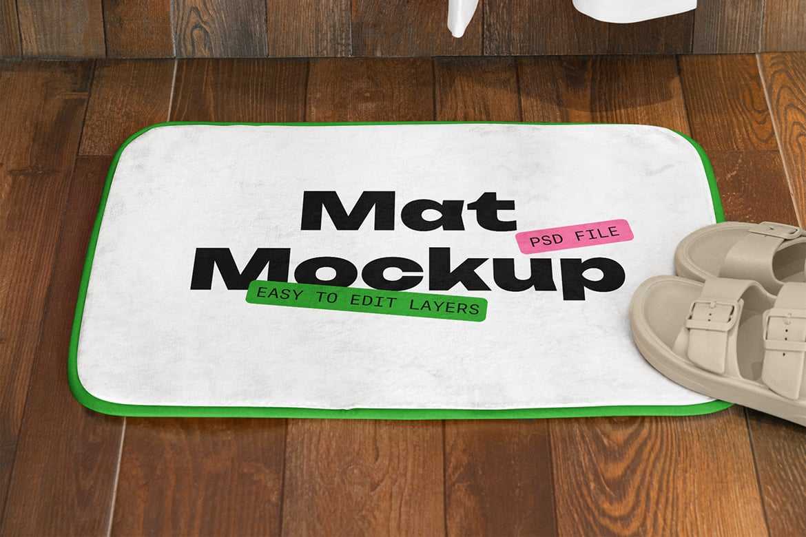 浴室防滑垫产品样机 Bath Mat Mockup