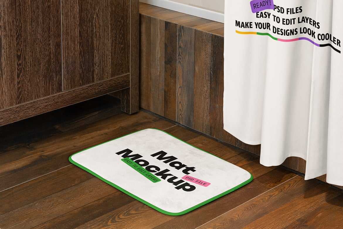 浴室防滑垫产品样机 Bath Mat Mockup