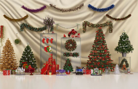 Evermotion Archmodels Vol 88 圣诞装饰 3D 模型