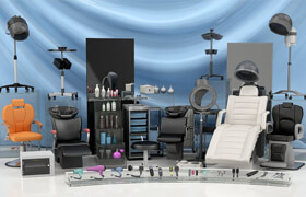 Evermotion Archmodels Vol 90 美容院设备 3D 模型