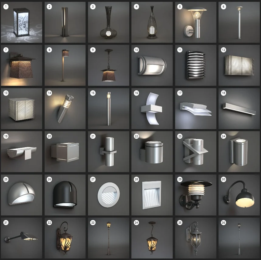 Evermotion - Archmodel.107 灯具 3D 模型