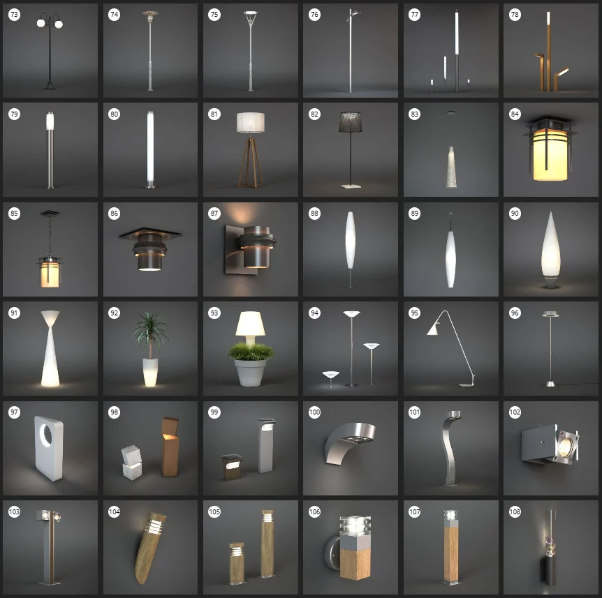 Evermotion - Archmodel.107 灯具 3D 模型