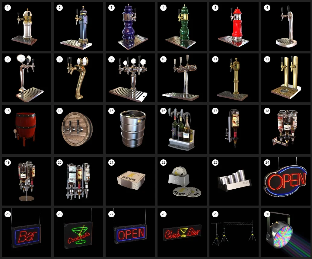 Evermotion - Archmodels.vol 104 夜总会设备 3D 模型