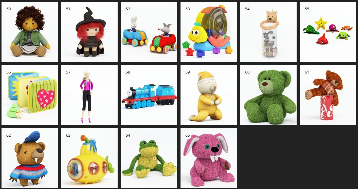 %title插图%num Evermotion Archmodels Vol 96 玩具 3D 模型