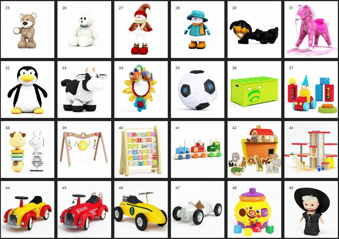 Evermotion Archmodels Vol 96 玩具 3D 模型