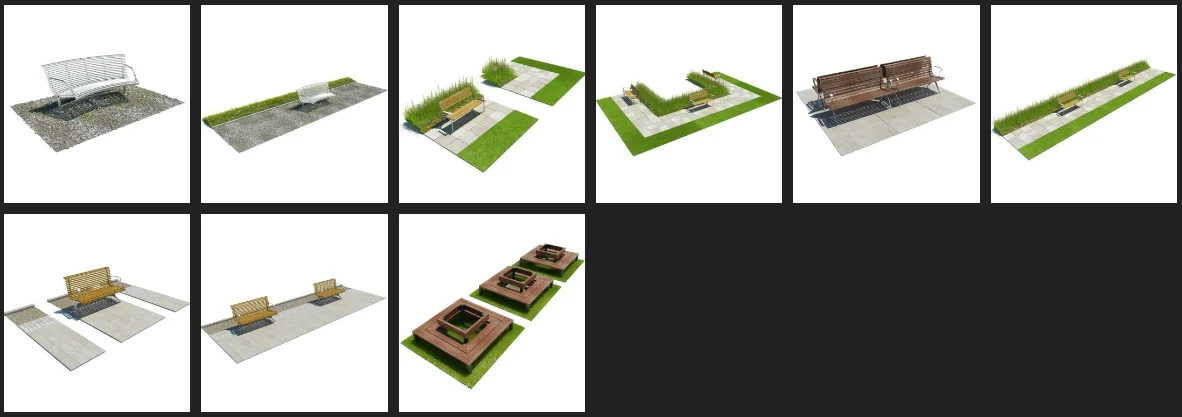 Evermotion – Archmodel.116 草坪与围栏 3D 模型