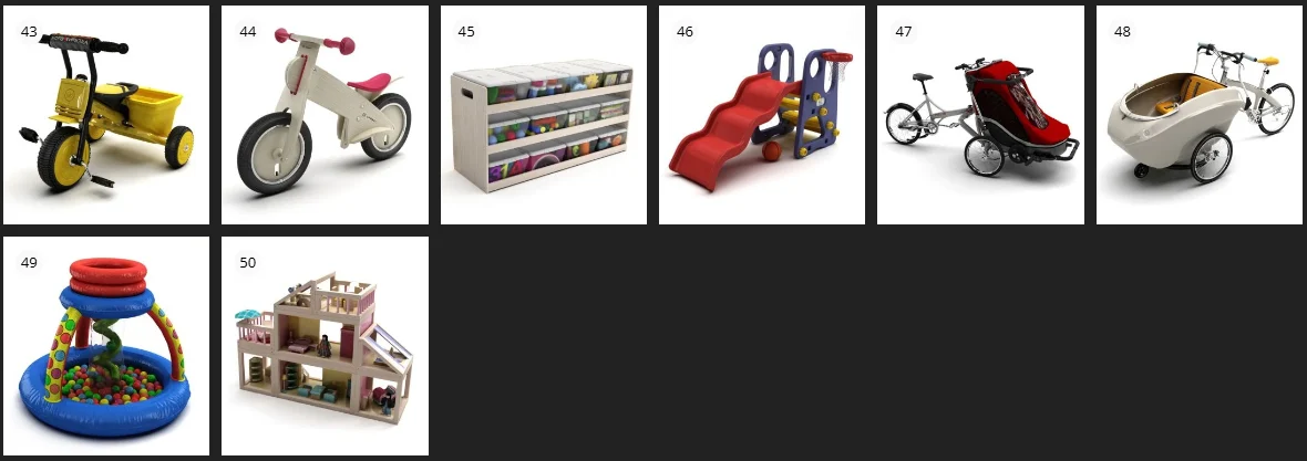 Evermotion – Archmodel.119 儿童玩具与装备 3D 模型