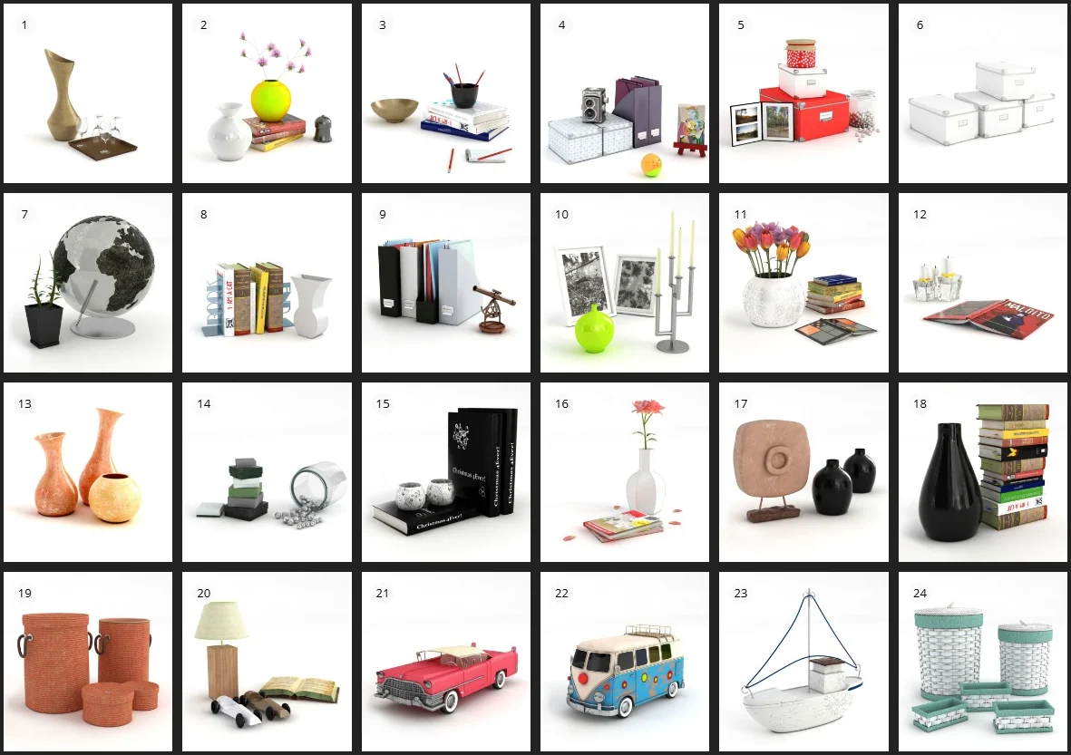 Evermotion – Archmodel.120 家用小玩意 3D 模型