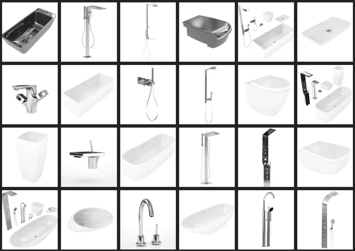 Evermotion – Archmodel.127 浴室设备 3D 模型