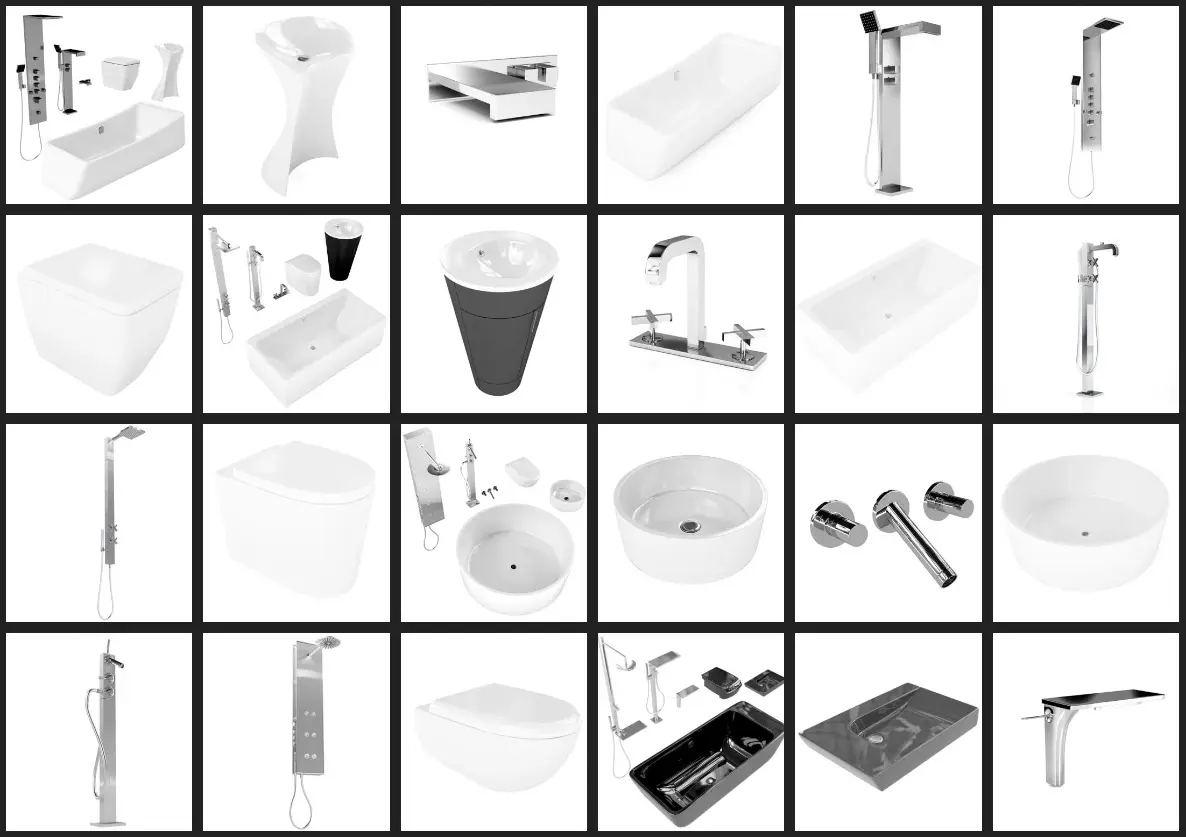 Evermotion – Archmodel.127 浴室设备 3D 模型