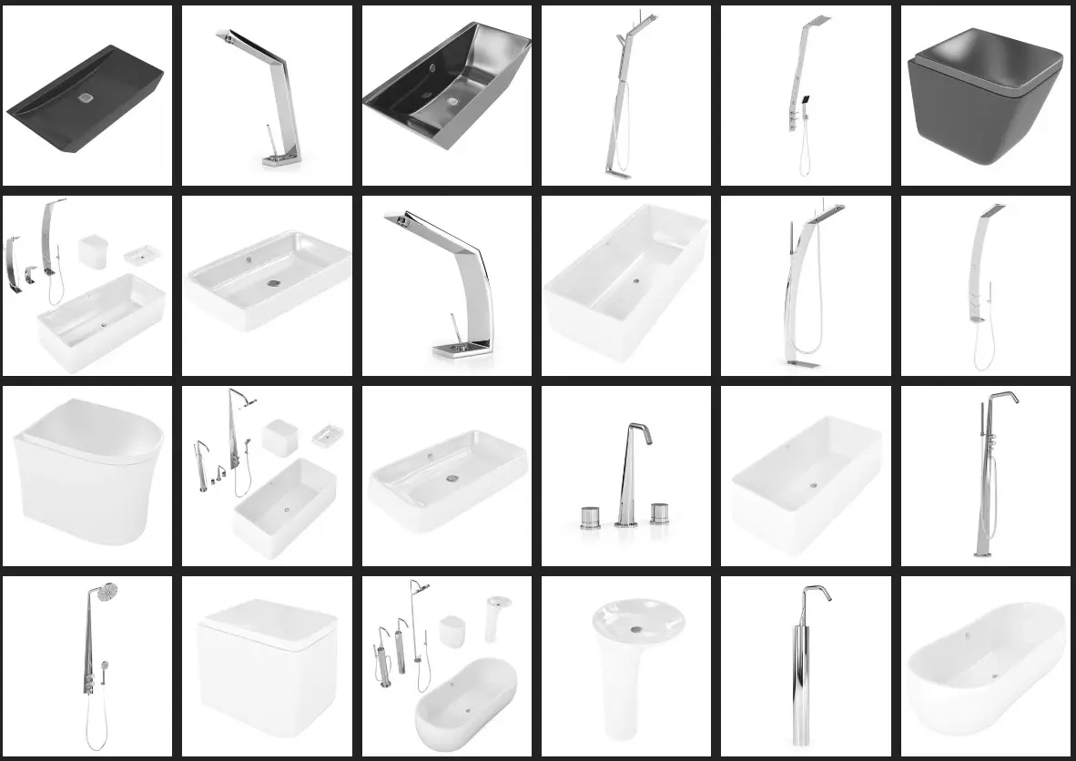 Evermotion – Archmodel.127 浴室设备 3D 模型