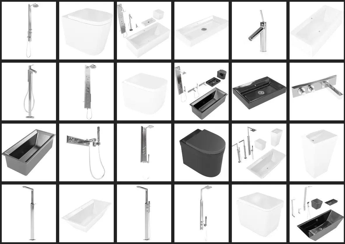 Evermotion – Archmodel.127 浴室设备 3D 模型