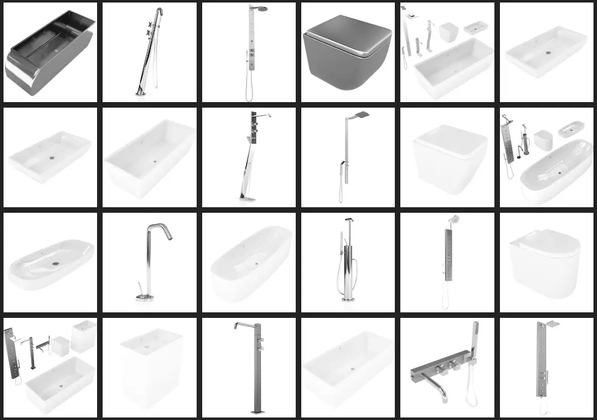 Evermotion – Archmodel.127 浴室设备 3D 模型