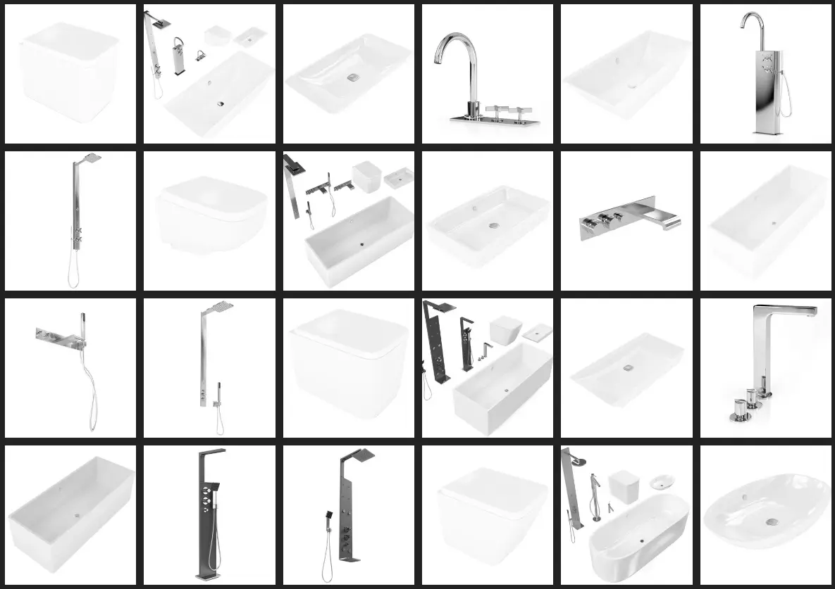 Evermotion – Archmodel.127 浴室设备 3D 模型