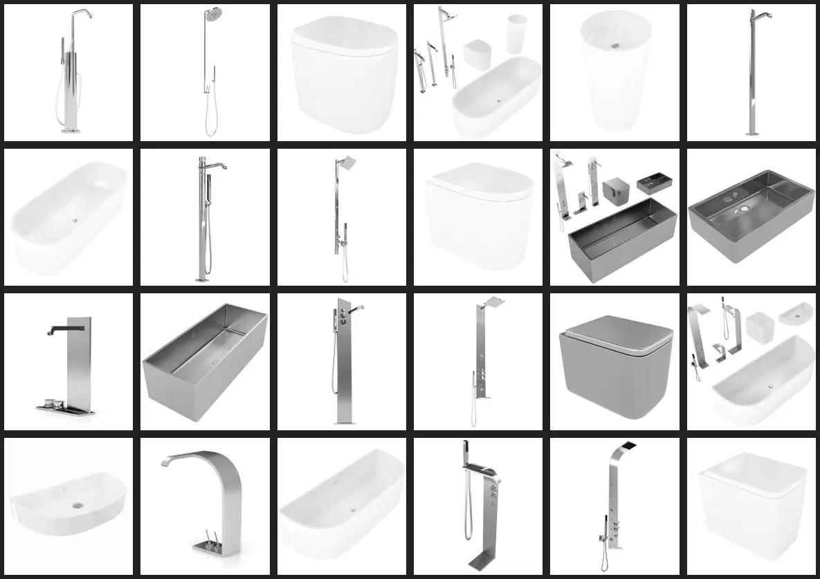 Evermotion – Archmodel.127 浴室设备 3D 模型