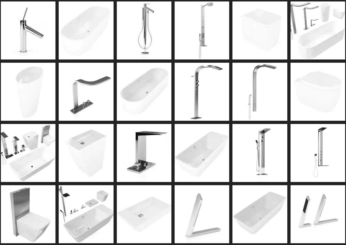 Evermotion – Archmodel.127 浴室设备 3D 模型