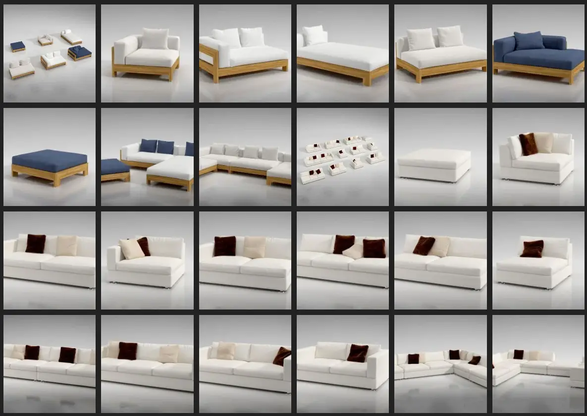 Evermotion – Archmodel.129 沙发 3D 模型