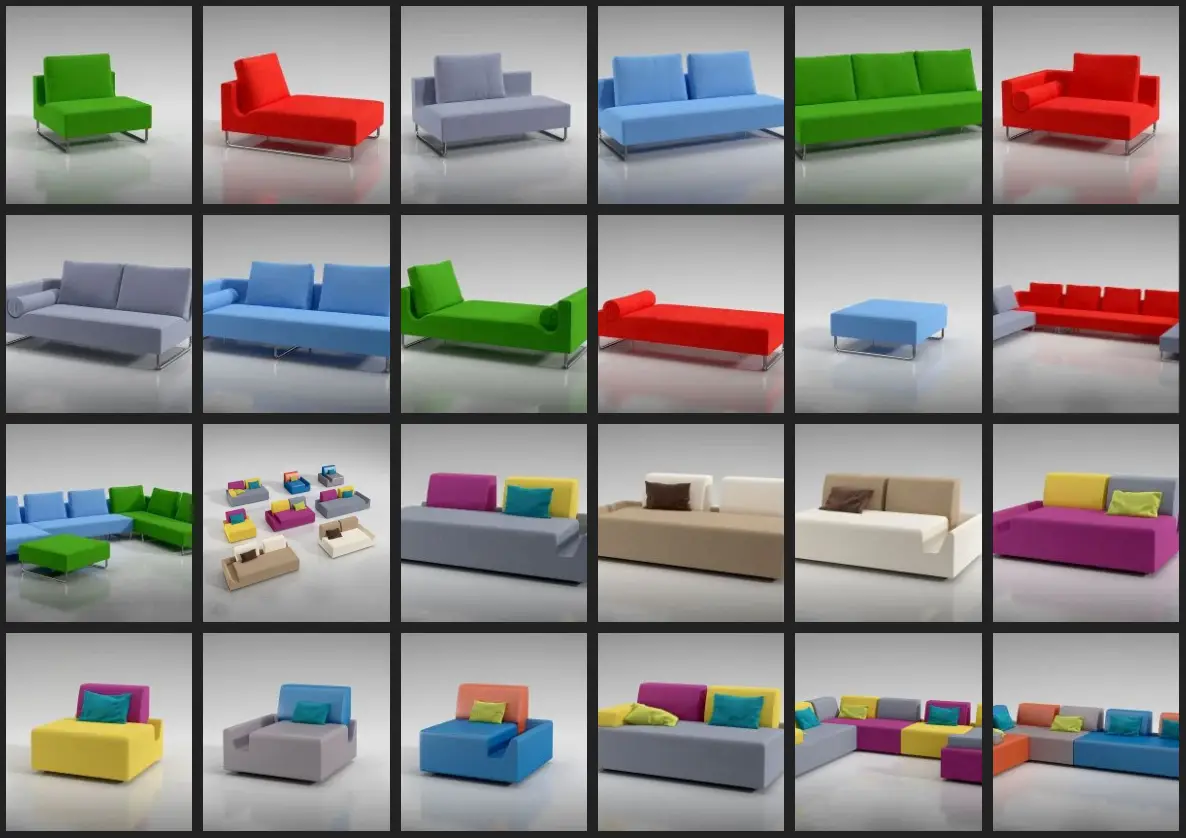 Evermotion – Archmodel.129 沙发 3D 模型