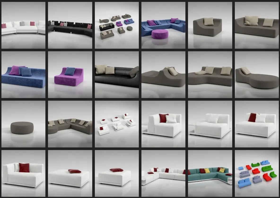 Evermotion – Archmodel.129 沙发 3D 模型