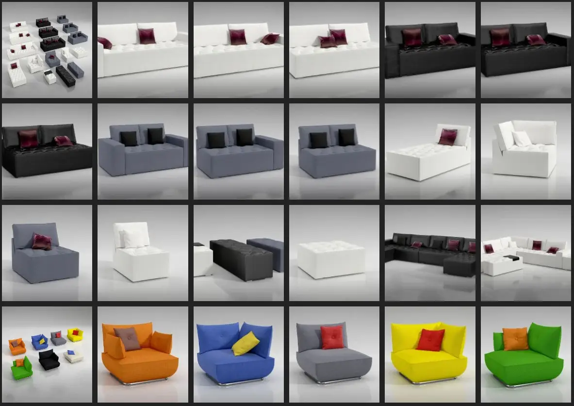 Evermotion – Archmodel.129 沙发 3D 模型