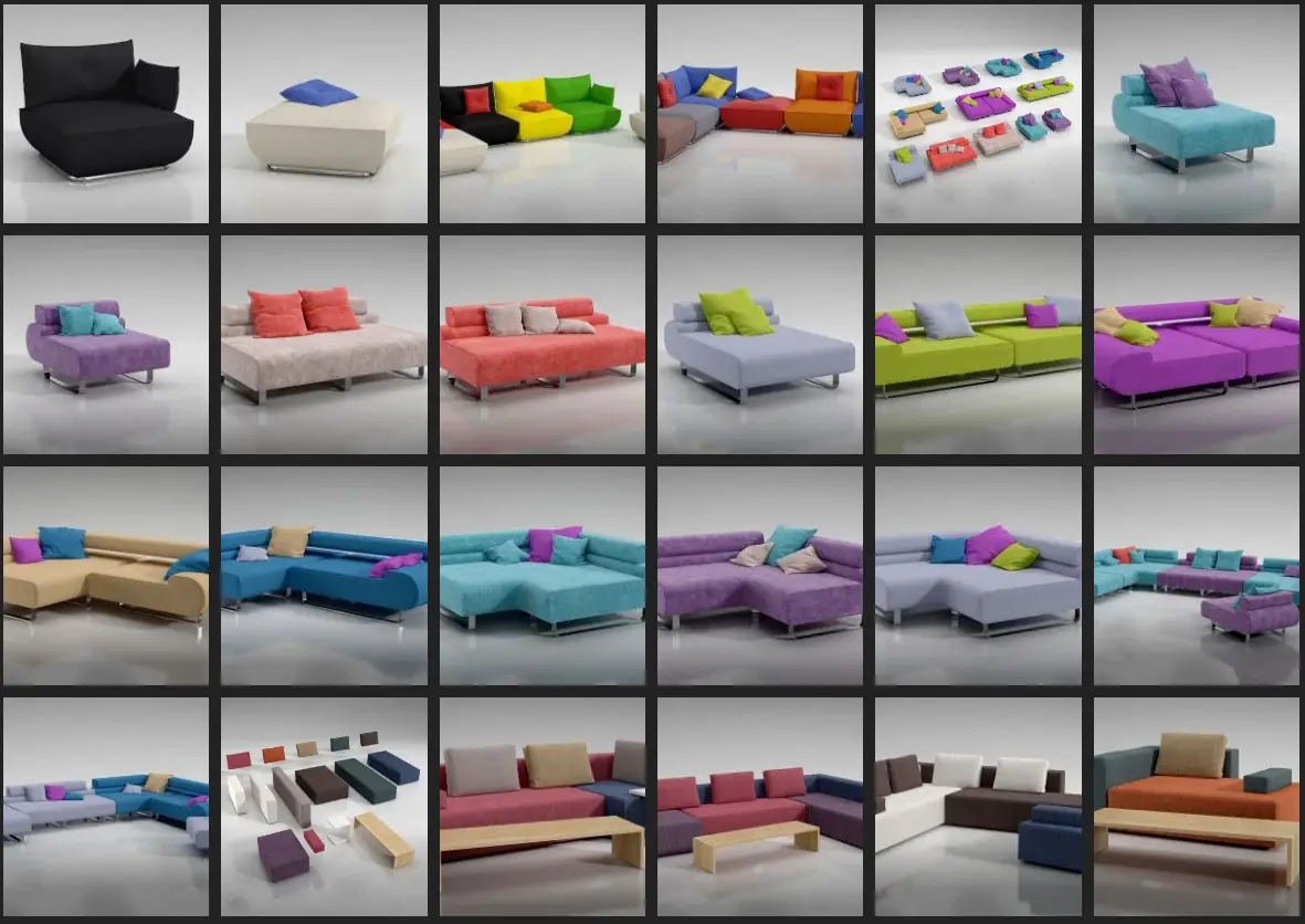 Evermotion – Archmodel.129 沙发 3D 模型