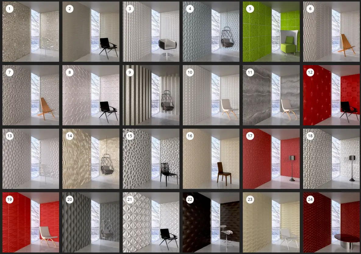 Evermotion – Archmodel.147 墙板和家具 3D 模型