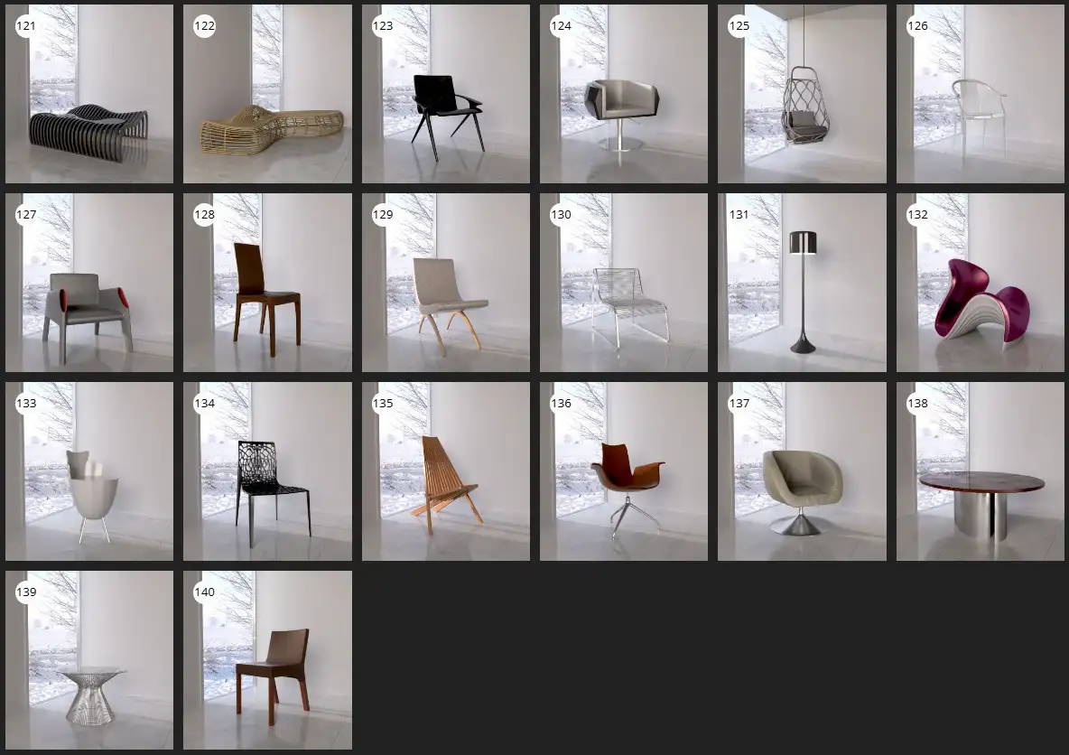 %title插图%num Evermotion – Archmodel.147 墙板和家具 3D 模型