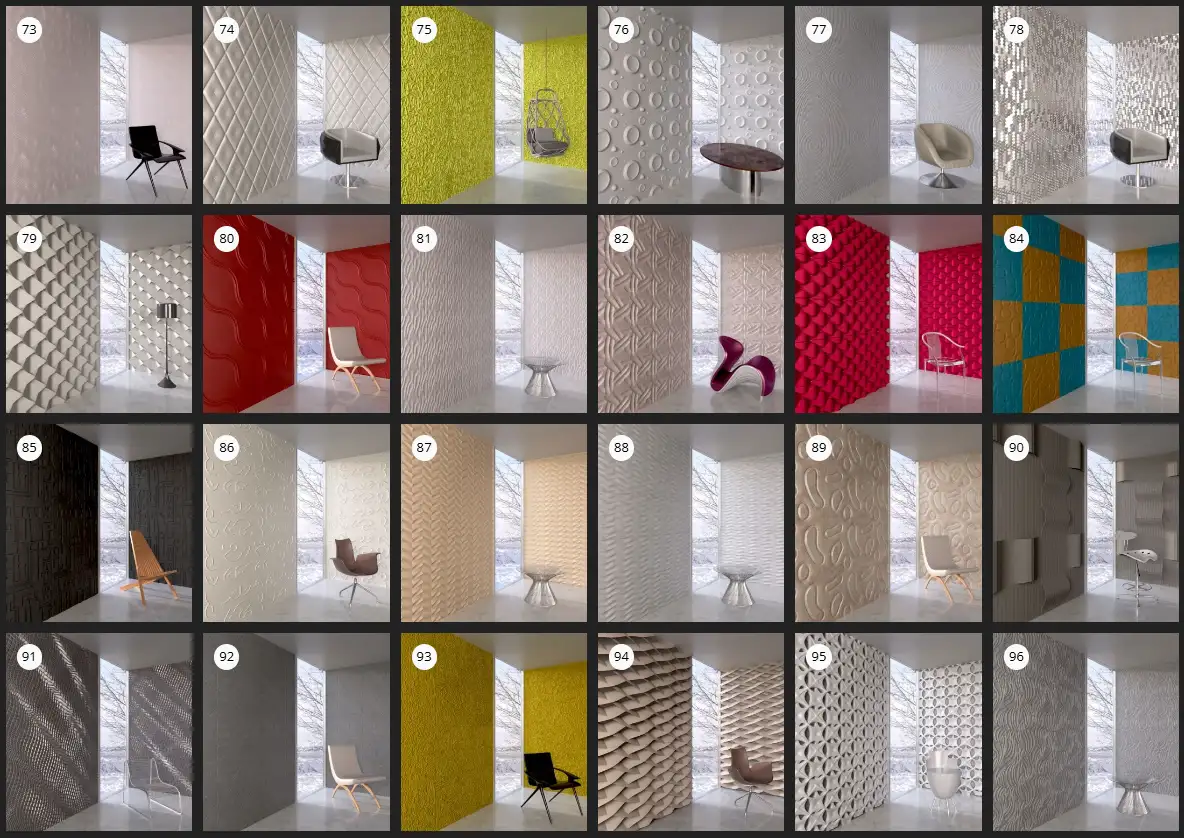 Evermotion – Archmodel.147 墙板和家具 3D 模型