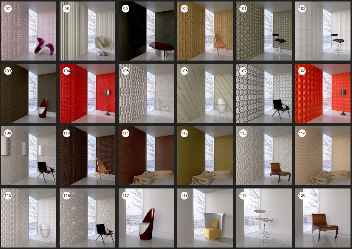 Evermotion – Archmodel.147 墙板和家具 3D 模型